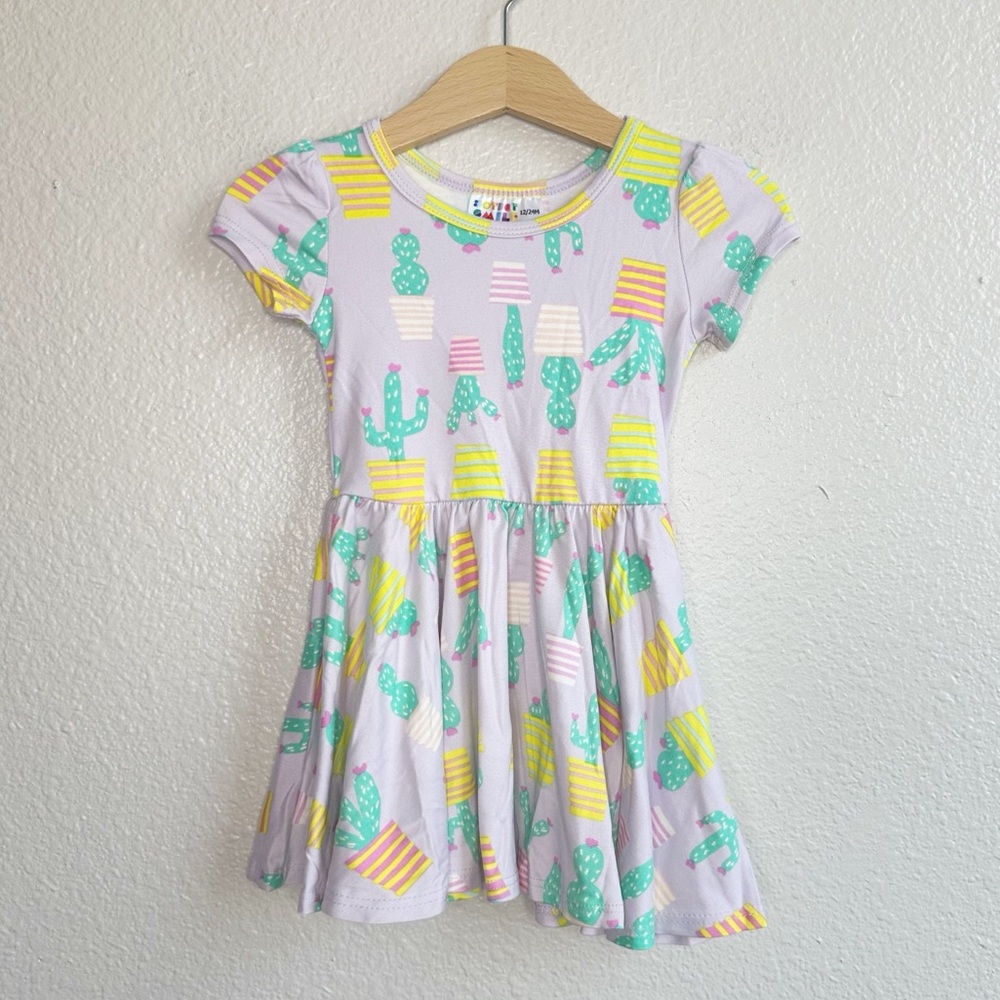 NWT Dot Dot Smile Purple Cactus Twirl Dress Baby Girl Size 12-24 Months